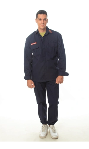 Jandarma Asayis Lacivert Renkli Uzun Kollu Rengi Solmayan Orjinal Taktik Gomlek ve Pantolon Alt ust Takim