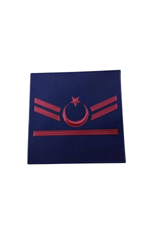 Jandarma Asayis Uzman Cavus 1 Kademe Lacivert Renkli 3D Termoplastik Kol Rutbe