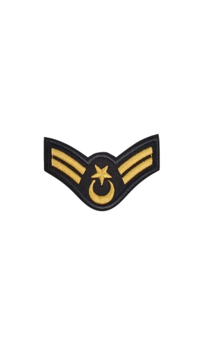 Jandarma Astsubay Cavus Dahili ve Harici Siyah Bez Nakis Kol Rutbe