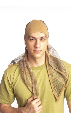 Jandarma Kamuflaj Desenli Fileli Ucgen Bandana