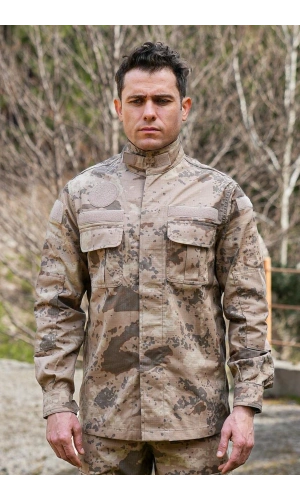 jandarma kamuflaj renkli 4 cepli uzun kollu taktik gomlek komando ictima gomlegi