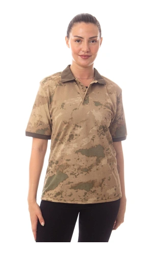 Jandarma Kamuflaj Renkli Kisa Kollu Kaliteli Taktik Operasyon Likrali Airsoft Egitim Tisort