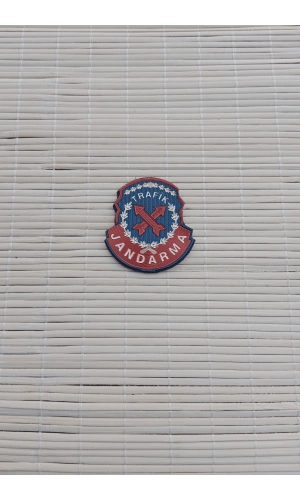 jandarma trafik kirmizi lacivert zemin 3d plastik gogus arma patch pec