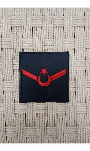 jandarma uzman onbasi siyah zemin harici ve dahili bez nakis kol rutbe