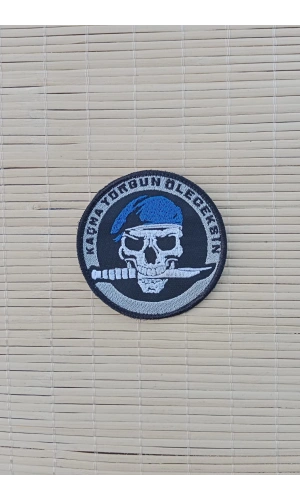 kacma yorgun oleceksin nakis islemeli arma patch pec