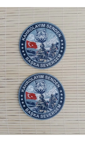 kahrolayim senden baskasi seversem 3d tpu termoplastik silikon kabartma nakis islemeli arma patch pec