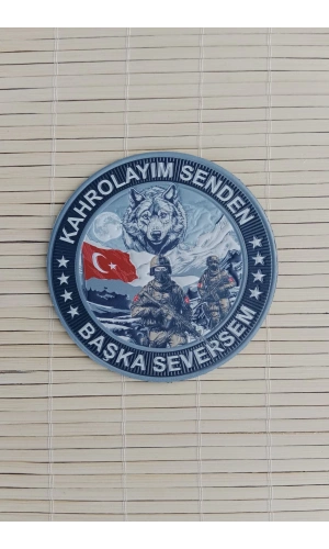 kahrolayim senden baskasi seversem 3d tpu termoplastik silikon kabartma nakis islemeli arma pec patch