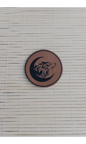 kahverengi zemin siyah islemeli kurtbasli gogus pec arma patch