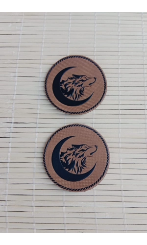 kahverengi zemin siyah islemeli kurtbasli gogus pec patch arma