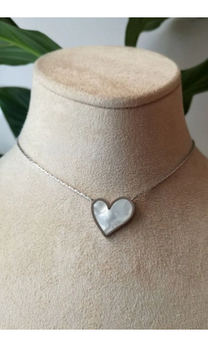 kalpli tasarim ince silver zincirli gumus renkli ay tasli kaliteli paslanmaz celik kolye stainless stell