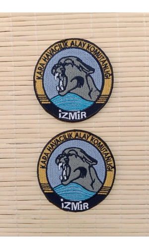 kara havacilik alay komutanligi izmir yazili nakis islemeli arma pec patch