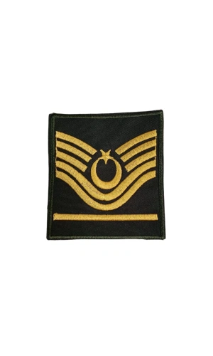 Kara Kuvvetleri Astsubay Bascavus Dahili ve Harici Haki Bez Nakis Kol Rutbe