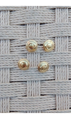 Kara Kuvvetleri Astsubay Uzman Cavus sari renkli altin kaplama kucuk gomlek dugmesi