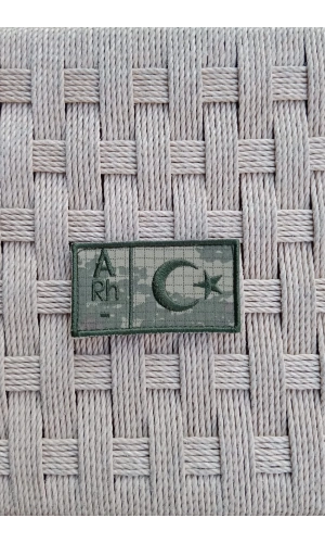 kara kuvvetleri kamuflaj renkli nakis islemeli A rh - kan gruplu pec arma patch