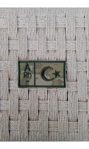 kara kuvvetleri kamuflaj renkli nakis islemeli A rh - kan gruplu pec arma patch