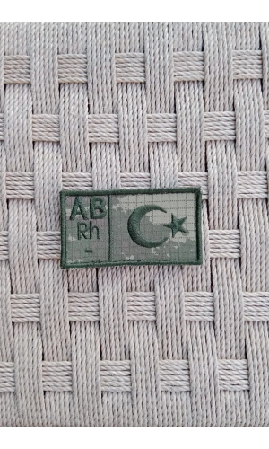 kara kuvvetleri kamuflaj renkli nakis islemeli AB rh - kan gruplu arma patch pec