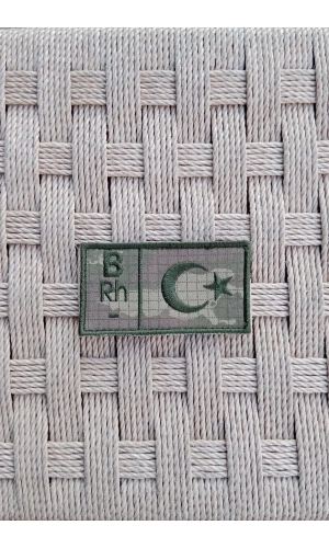 kara kuvvetleri kamuflaj renkli nakis islemeli B rh - kan gruplu arma patch pec