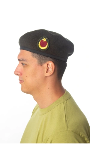 kara kuvvetleri koyu yesil renkli dahili harici seta urbam kasmir astsubay uzman cavus kokartli saglik yan kase bere