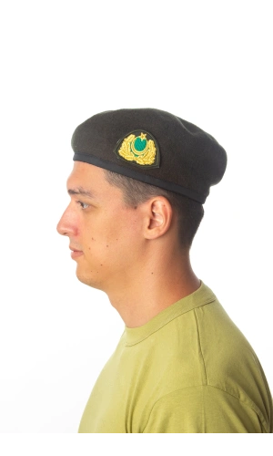 kara kuvvetleri koyu yesil renkli dahili harici seta urbam kasmir subay kokartli koyu yesil piyade yan kase bere