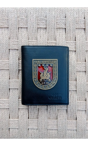 kara kuvvetleri m.o 209 astsubay amblemli ozel tasarim hakiki deri cuzdan
