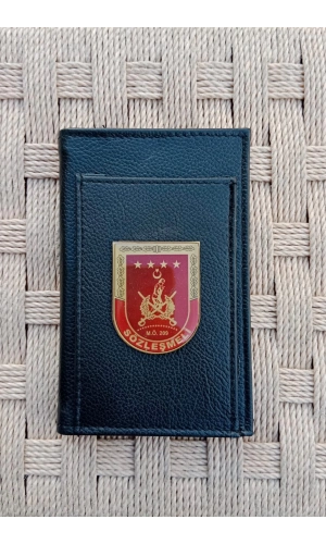 kara kuvvetleri m.o 209 sozlesmeli yazili amblemli ozel tasarim 3d plastik ufak rozetli hakiki deri bloknot