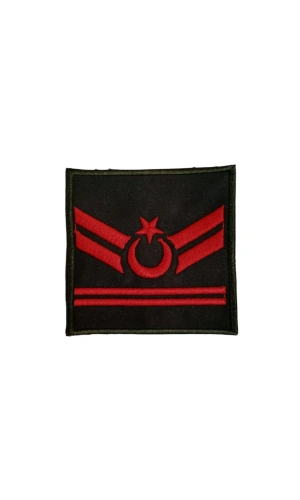 Kara Kuvvetleri Uzman Cavus 2 Kademe Yesil Renk Harici ve Dahili Bez Nakis Kol Rutbe