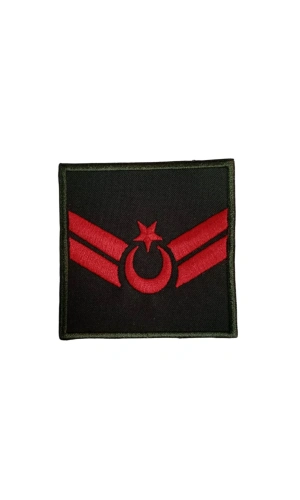 Kara Kuvvetleri Uzman Cavus Yesil Renk Harici ve Dahili Bez Nakis Kol Rutbe