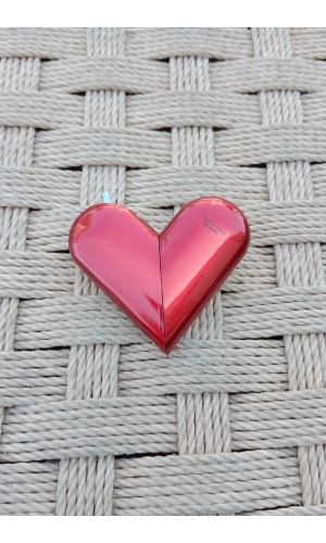 Kirmizi Renkli Kalpli Ask Sevgi Kalp Tasarim seklinde Manyetolu cakmak