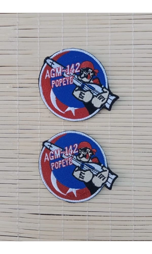 kirmizi zemin nakis islemeli agm 142 popeye arma pec patch
