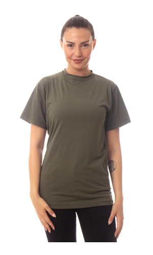 Kisa Kollu Sedef Yesili Renkli Yuvarlak Yakali Microfiber Nano Thermal iclik Tisort