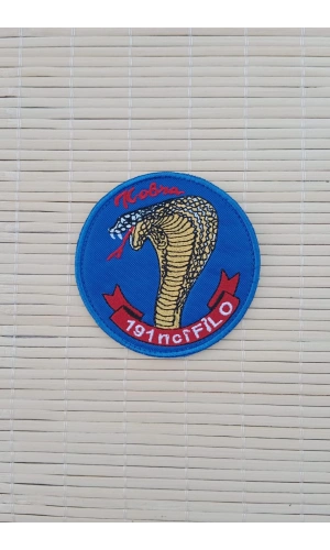 Kobra 191 nci Filo Yazili Nakis islemeli Arma Pec Patch