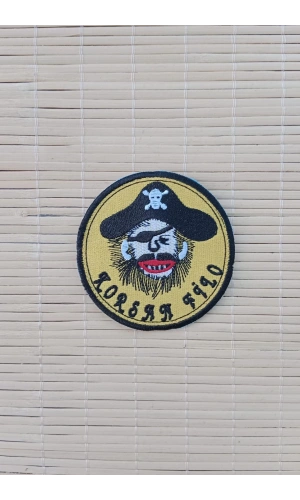 korsan filo yazili korsan logolu nakis islemeli arma patch pec