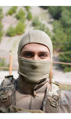 Kum Beji Renkli Ruzgar Gecirmez Termal Balaklava Kar Maskesi