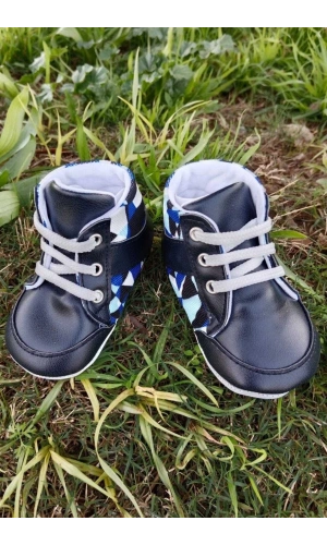 lacivert renkli ici pamuklu organik cocuk bebek ilkadim bagcikli patik sneaker casual ayakkabi