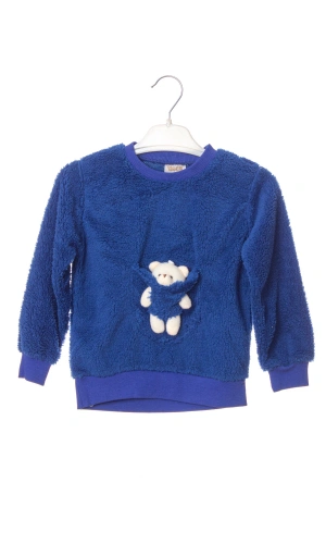 lacivert renkli minnak ayicikli cep detayli kaliteli uzun kollu alt ust takim