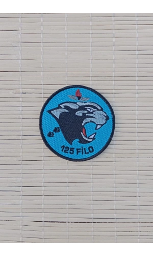 mavi zemin nakis islemeli 125 filo arma patch pec