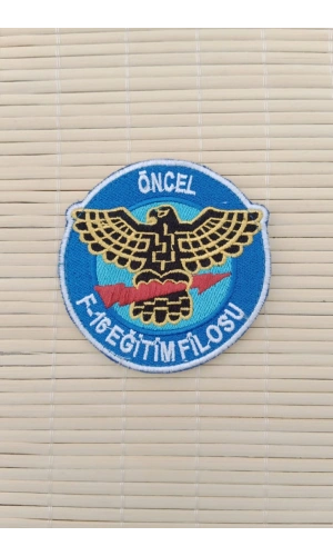 Oncel F 16 Egitim Filosu Yazili Nakis islemeli Arma Pec Patch