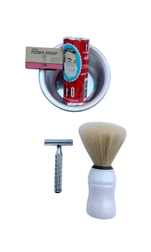 Orak Paslanmaz Krom Tras Makinasi Perma Sharp Yaprak Jilet Arko Berber Tras Sabunu Metal Tras Tasi Sakal Fircasi Tras Seti