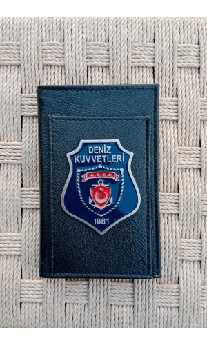 ozel tasarim hakiki deri deniz kuvvetleri 1081 amblemli rozetli bloknot