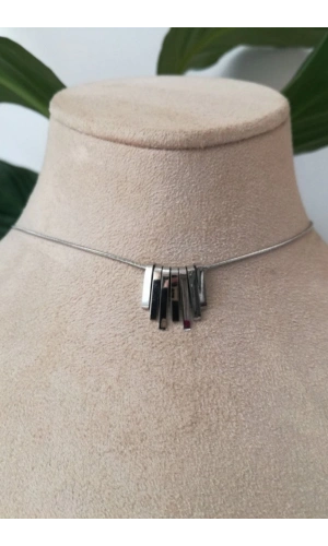 ozel tasarim ince silver zincirli gumus renkli kaliteli paslanmaz celik kolye stainless stell