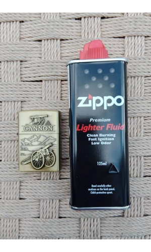 Ozel Tasarim ortacag cannon Topcu silahi Sari renkli yazili kabartmali premium zippo Cakmak