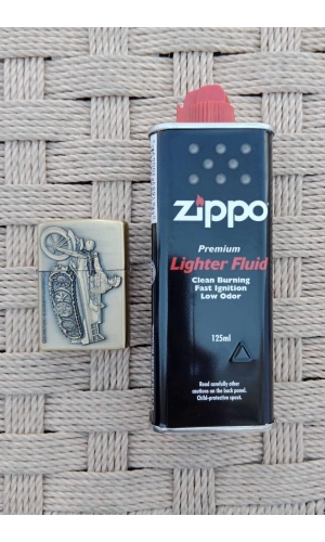 Ozel Tasarim Sari Renkli Benzinli Motorlu Tank Asker Kabartmali premium zippo Cakmak