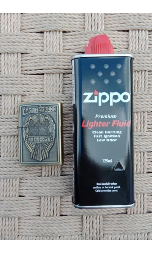 Ozel Tasarim Sari renkli cift basli Eagle Series American yazili kabartmali premium zippo Cakmak