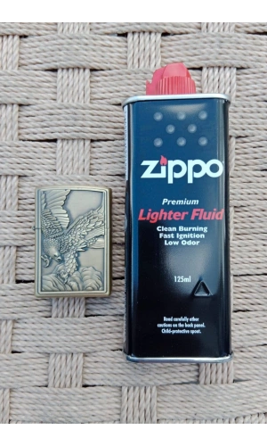 Ozel Tasarim Sari renkli Eagle kabartmali premium zippo Cakmak