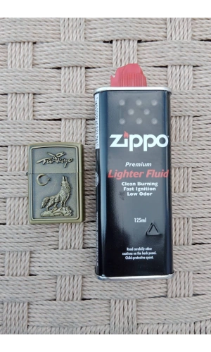 Ozel Tasarim Sari renkli Turkiye Yazili Ayyildiz ve Kurt kabartmali premium zippo Cakmak