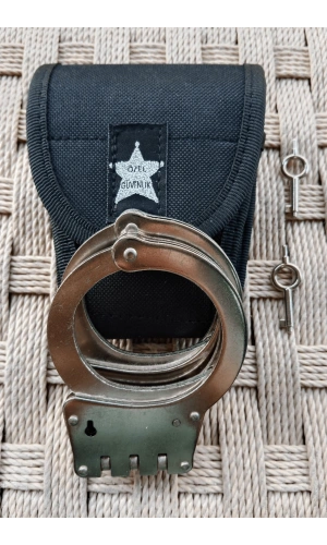 paslanmaz celik ozel guvenlik menteseli vurgun kelepce ve cirtli kapali kelepce kilifi