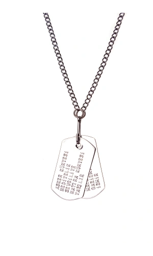 paslanmaz zincirli denetim icin veya sevgiliye hediyelik kabartmali asker kunyesi