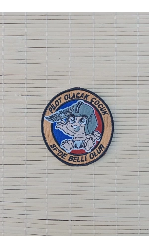 pilot olacak cocuk sf de belli olur nakis islemeli arma patch pec
