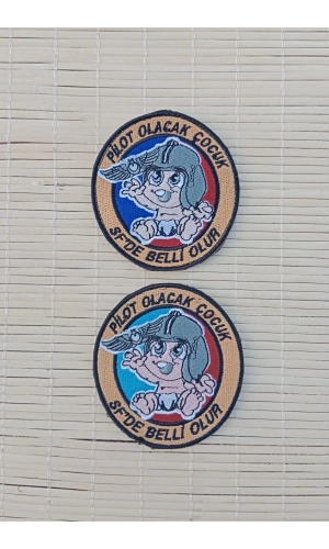 pilot olacak cocuk sf de belli olur nakis islemeli arma pec patch