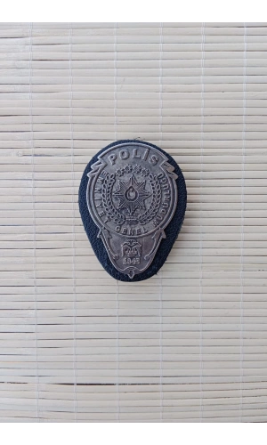Polis Emniyet Genel Mudurlugu 1845 beyaz zemin hakiki deri masali kemer rozeti
